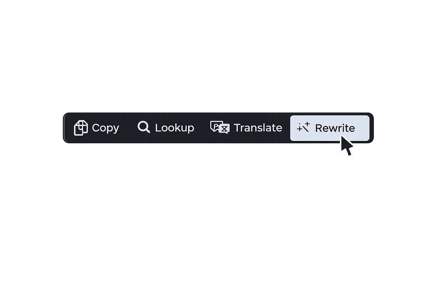 Dictionary 선택 메뉴 스크린샷